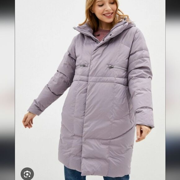 Under Armour UA Down Cold Gear Parka Puffer Jacket Coat Lavender Purple Grey L - Picture 2 of 12